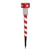 Alpine LED Cool White 14 in. Solar Powered Lighted Candy Cane Stake Pathway Decor SLZ136BB-48